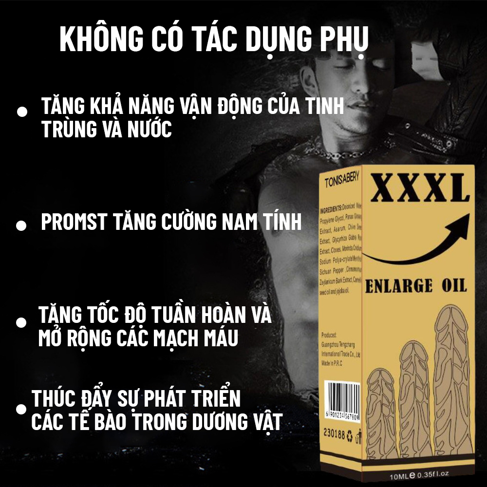 Tinh Dầu XXXL TONISABERY Tăng Kích Thước Cậu Nhỏ Trong 15 Ngày, To Dài Và Cứng Hơn