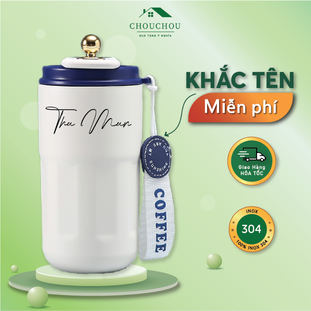 Cốc giữ nhiệt Holic v4 có LED hiển thị NHIỆT ĐỘ - Ly giữ nhiệt Inox 316, 420ml phù hợp để trên oto