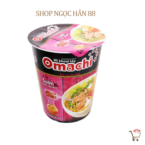 Mì Ly khoai tây Omachi xốt bò hầm/Sườn hầm 68g NEW