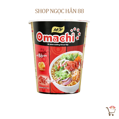 Mì Ly khoai tây Omachi xốt bò hầm/Sườn hầm 68g NEW