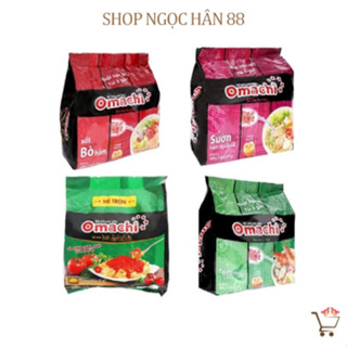Lốc 5 gói mì khoai tây Omachi xốt bò hầm/sườn hầm ngũ quả 80g/gói