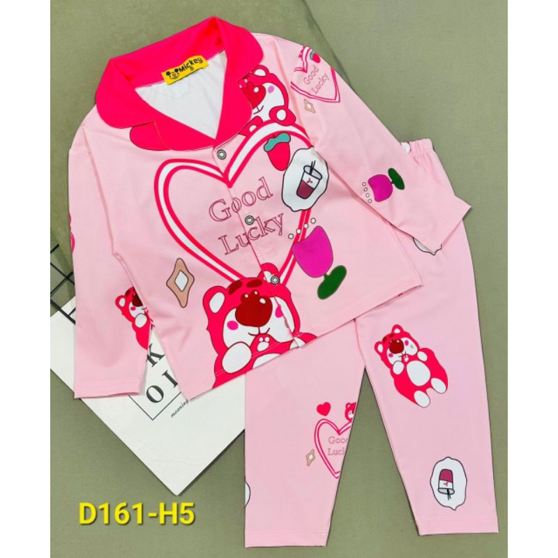 MÃ D161 PIZAMA TAY DÀI BÉ GÁI THUN LẠNH 3D SIZE 21-42kg