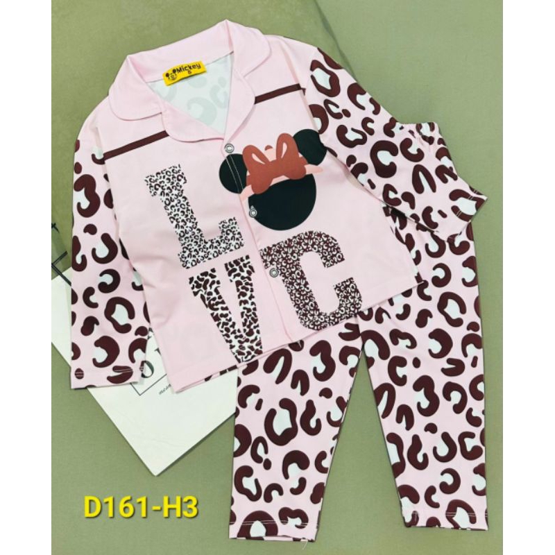 MÃ D161 PIZAMA TAY DÀI BÉ GÁI THUN LẠNH 3D SIZE 21-42kg
