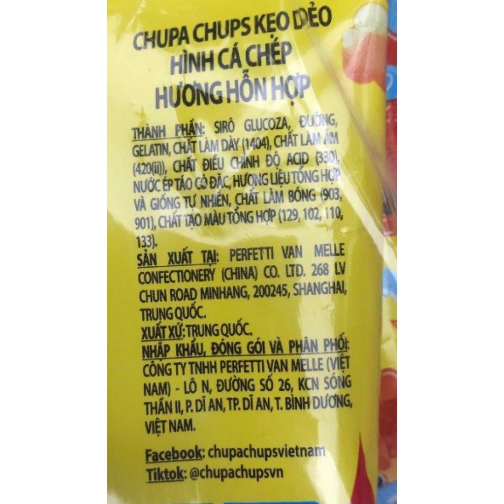 Kẹo Dẻo Hình Cá Chép Hương Hỗn Hợp Chupa Chups
