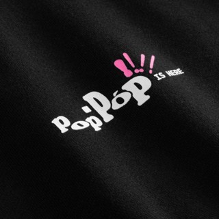 Áo Khoác Hoodie POPPOP FALLING OVERSIZE CROP/ BLACK-GREY