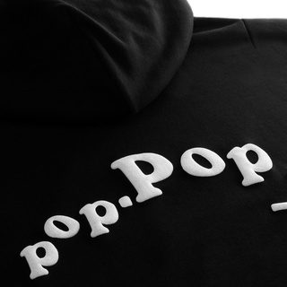 Áo Khoác Hoodie POPPOP FALLING OVERSIZE CROP/ BLACK-GREY