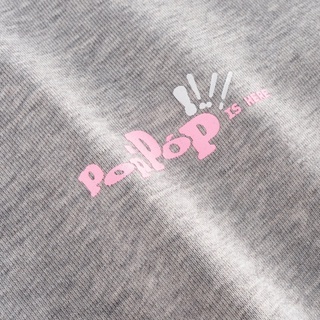 Áo Khoác Hoodie POPPOP FALLING OVERSIZE CROP/ BLACK-GREY