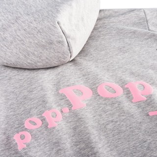 Áo Khoác Hoodie POPPOP FALLING OVERSIZE CROP/ BLACK-GREY