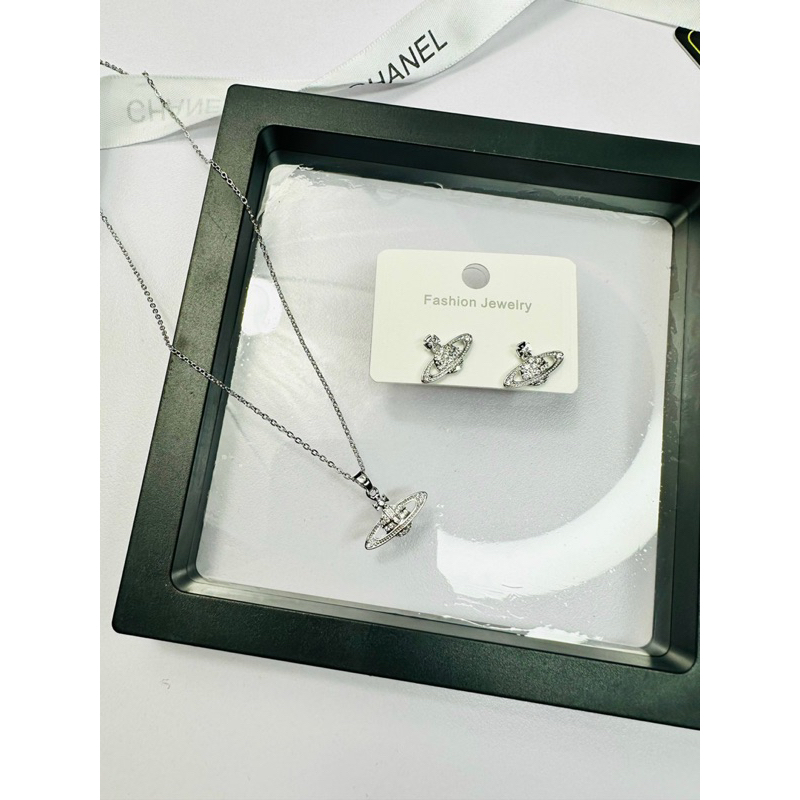 Bộ Khuyên tai + vòng cổ  Vivi thời trang, thanh lịch đi chơi, du lịch