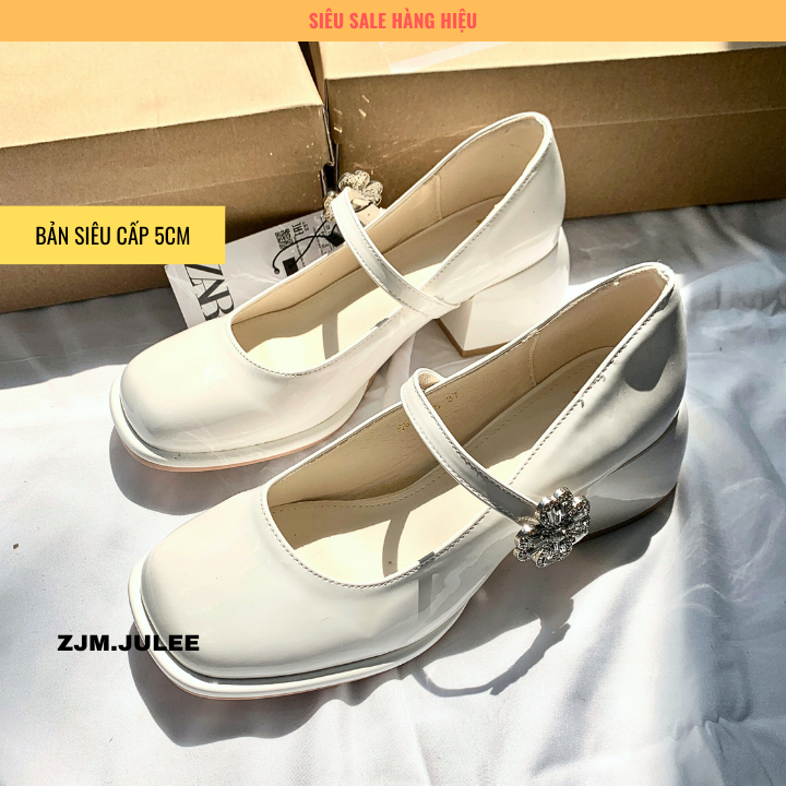 Giày mary jane cao gót nữ ZRA cao cấp đế 5cm - Giày cao gót nữ sang chảnh fullbox