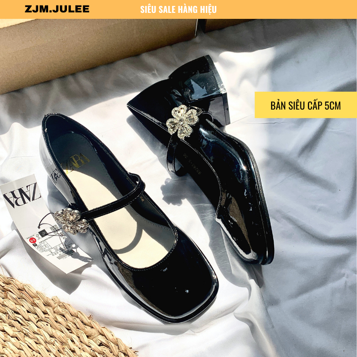 Giày mary jane cao gót nữ ZRA cao cấp đế 5cm - Giày cao gót nữ sang chảnh fullbox