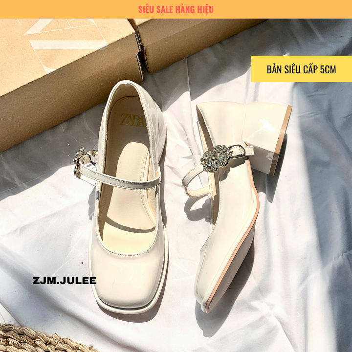 Giày mary jane cao gót nữ ZRA cao cấp đế 5cm - Giày cao gót nữ sang chảnh fullbox