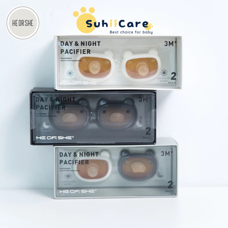 Núm ty giả HEORSHE pacifier cao cấp không chứa BPA an toàn, siêu mềm cho bé