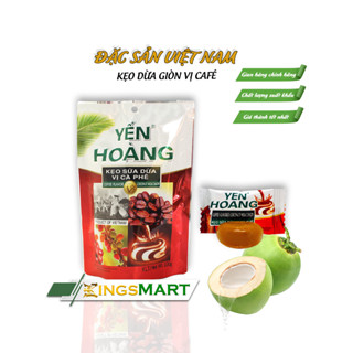Kẹo dừa giòn vị café - Thương hiệu Yến Hoàng - Đặc sản Bến Tre - Túi 100g - Kingsmart