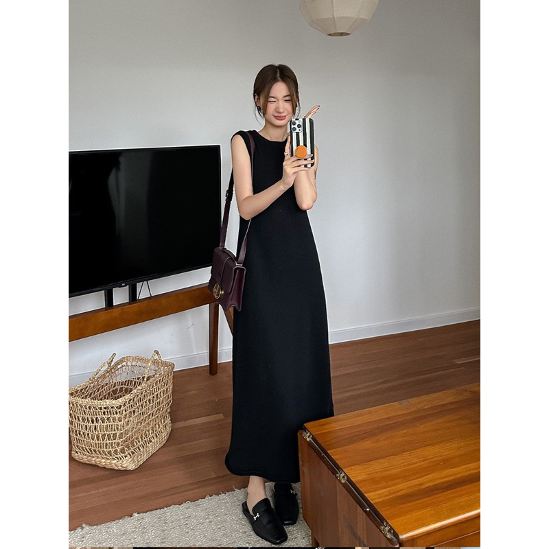 Váy len suông dài 3 màu nhàng  - Sarang Clothing