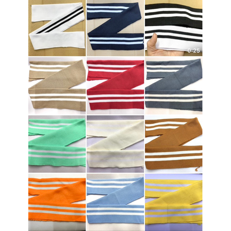 Bo lai áo khoác 2 sọc nhiều màu.