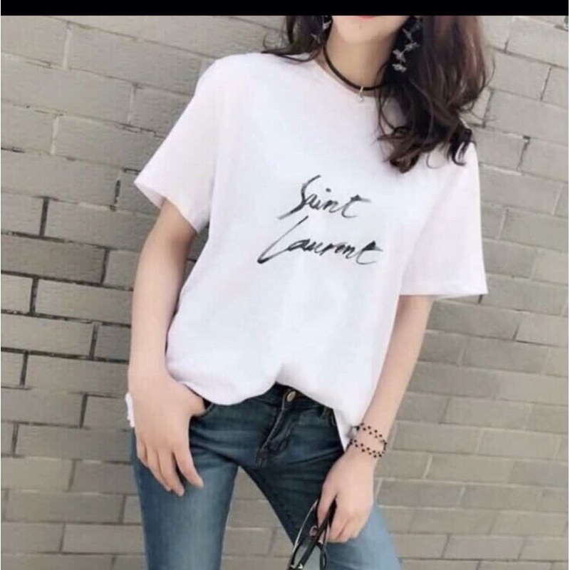 Áo  thun đen mỏng chữký