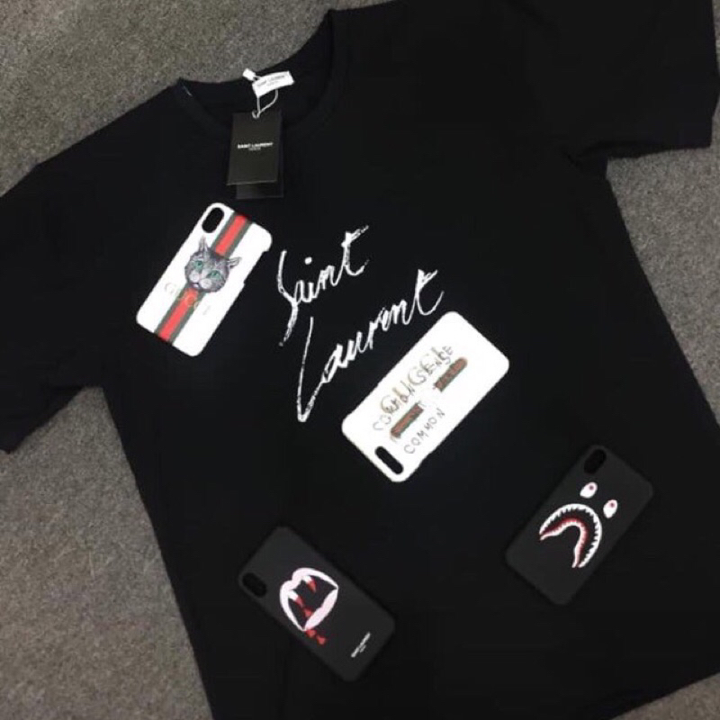 Áo  thun đen mỏng chữký