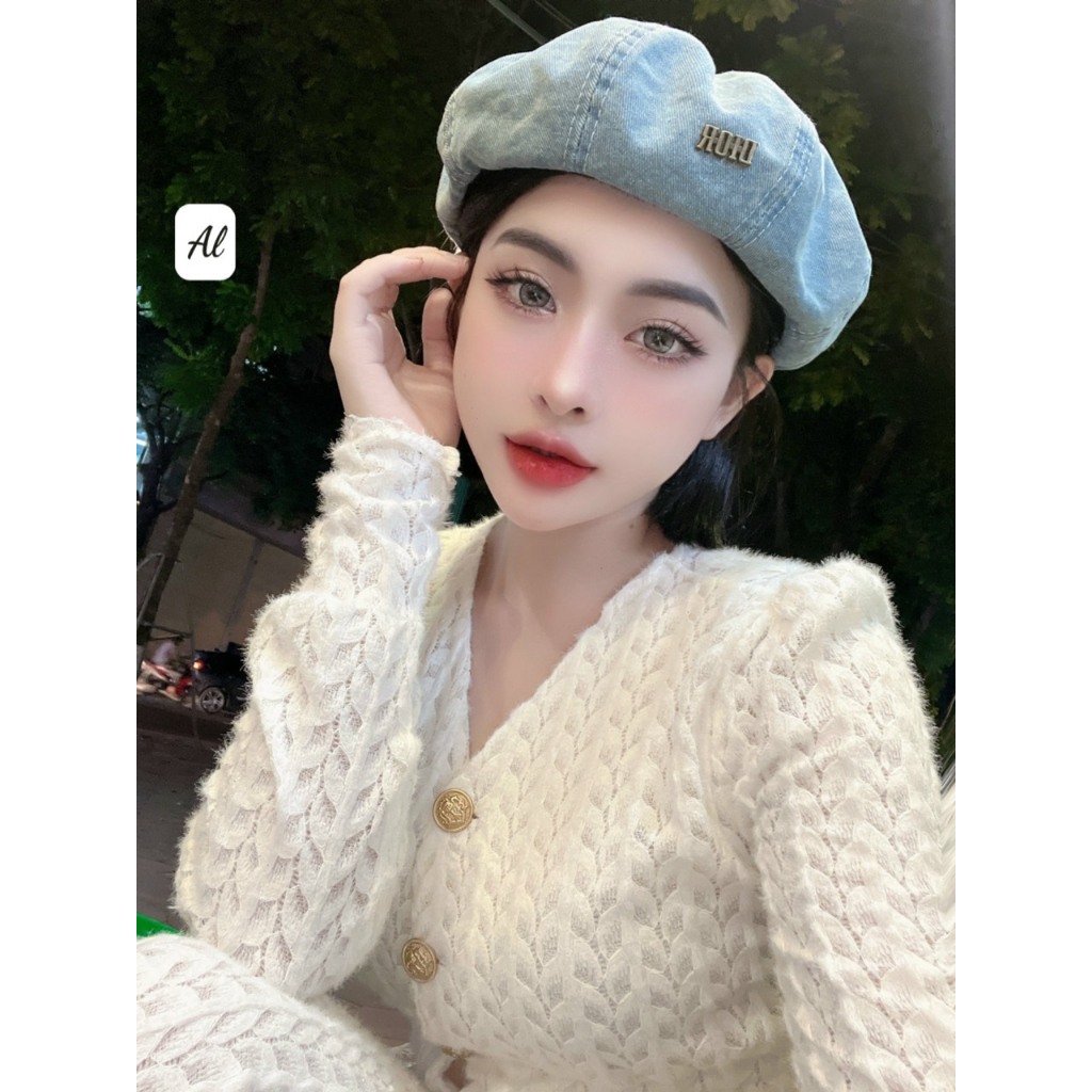 Sét Đầm len lông xù cổ tim tay dài  chân váy  đuôi cá mặc di chơi di tiệc sang chảnh