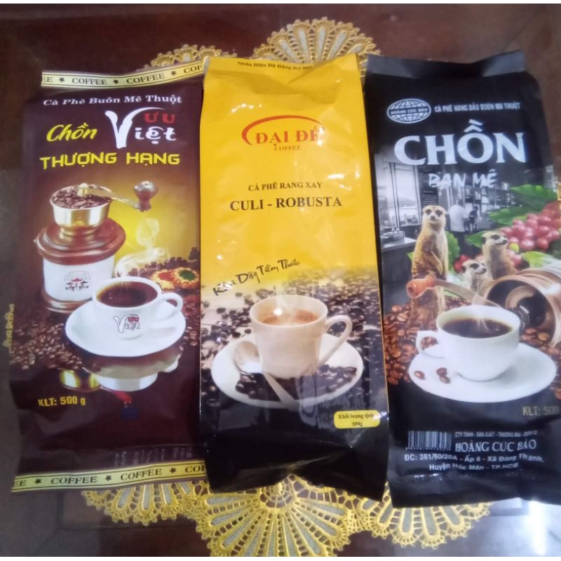 Combo 3 gói cà phê gu thơm đậm vị( Đại Đế vàng, chồn nâu, đen)1,5kg