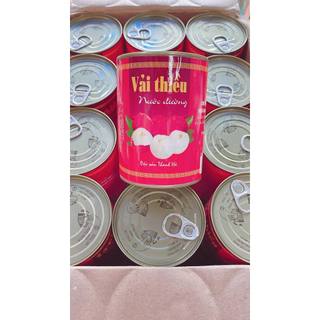 Vải thiều ngâm nước đường đóng lon lon 565gr