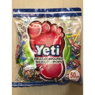 Bịch 50 cây kẹo mút bàn chân Yeti