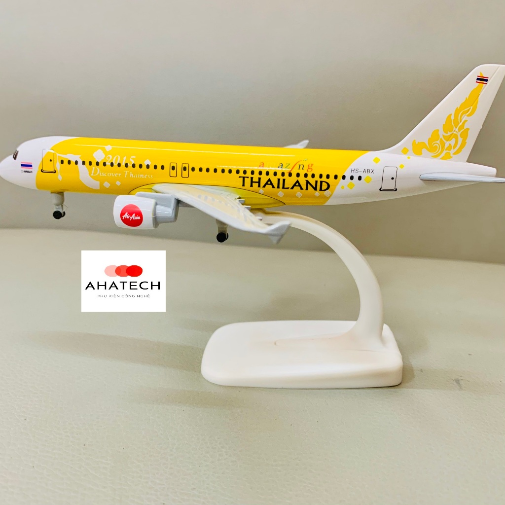 MÔ HÌNH MÁY BAY THAILAND AIR LINE CÓ BÁNH XE CHUẨN ĐẸP 18CM FULLBOX