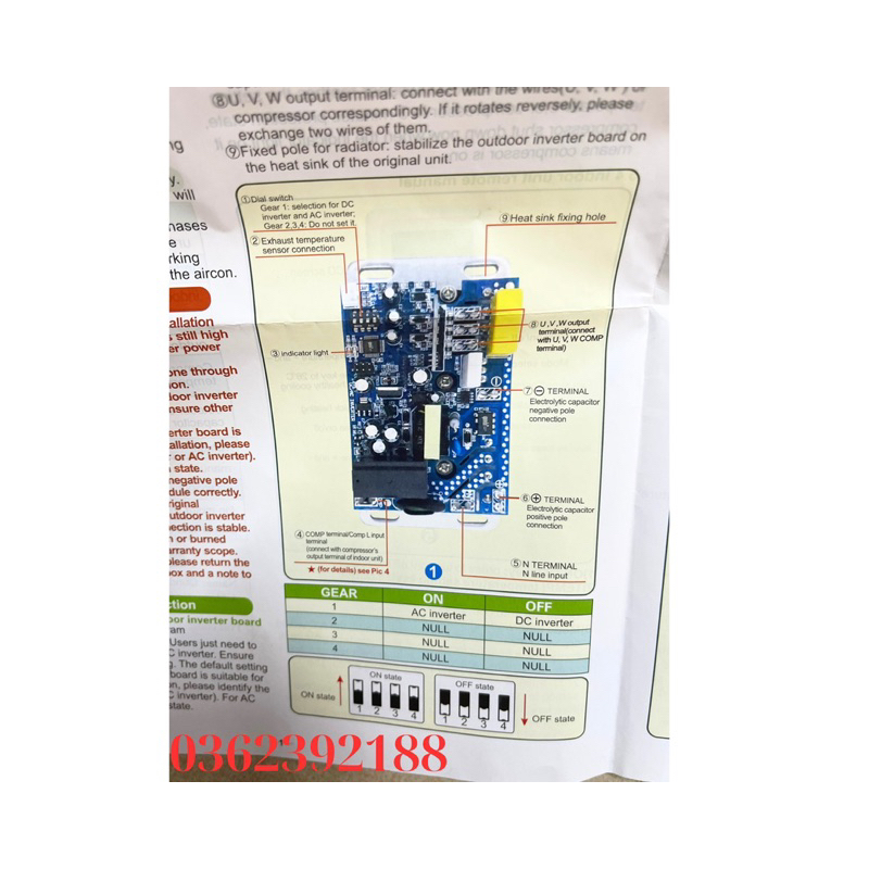 Vỉ mạch điều hòa inverter đa năng