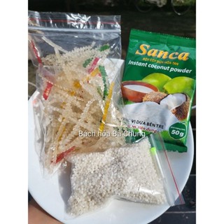  Combo nguyên liệu nấu chè chuối gồm bột báng bột khoai vani cốt dừa 