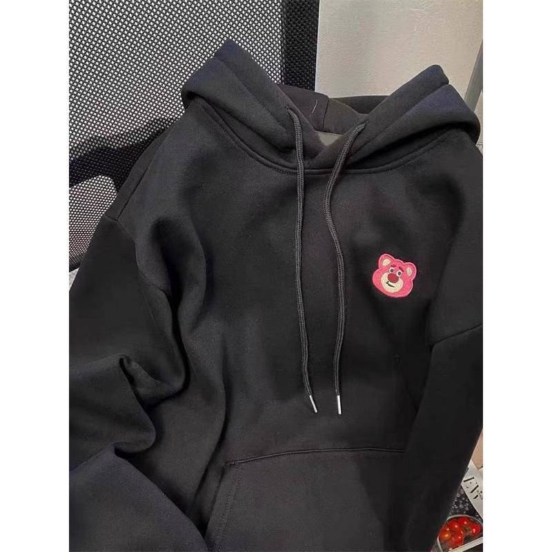 Áo hoodie form rộng tay lỡ mũ hai lớp - Gấu M002