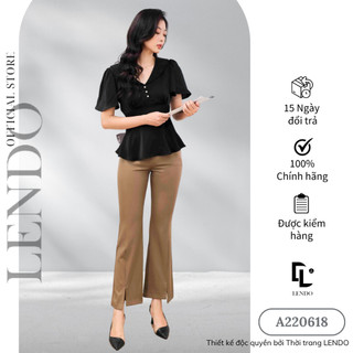 Áo sơ mi công sở LENDO dáng peplum cao cấp A220618