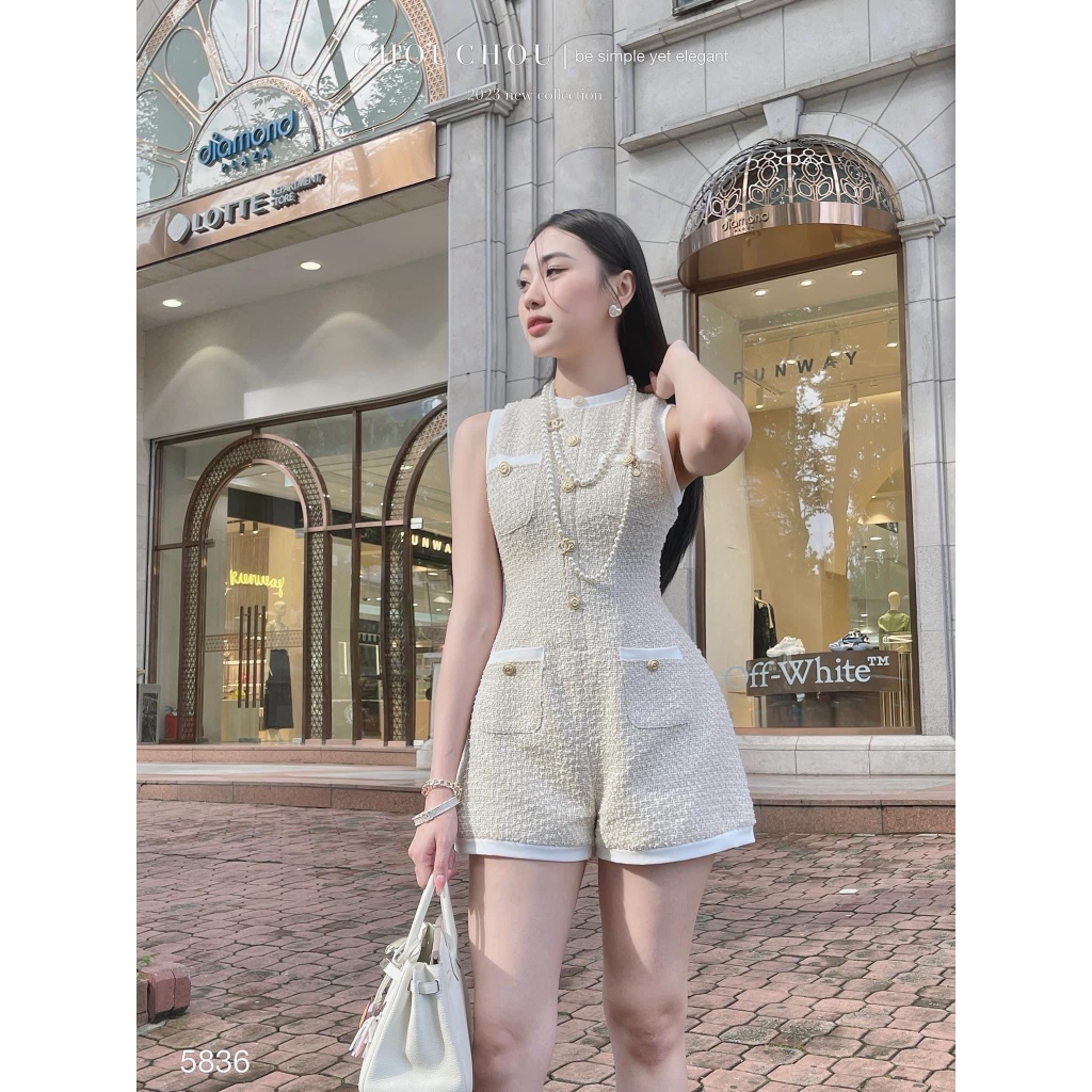 JUMPSUIT DẠ SHORT SÁT NÁCH