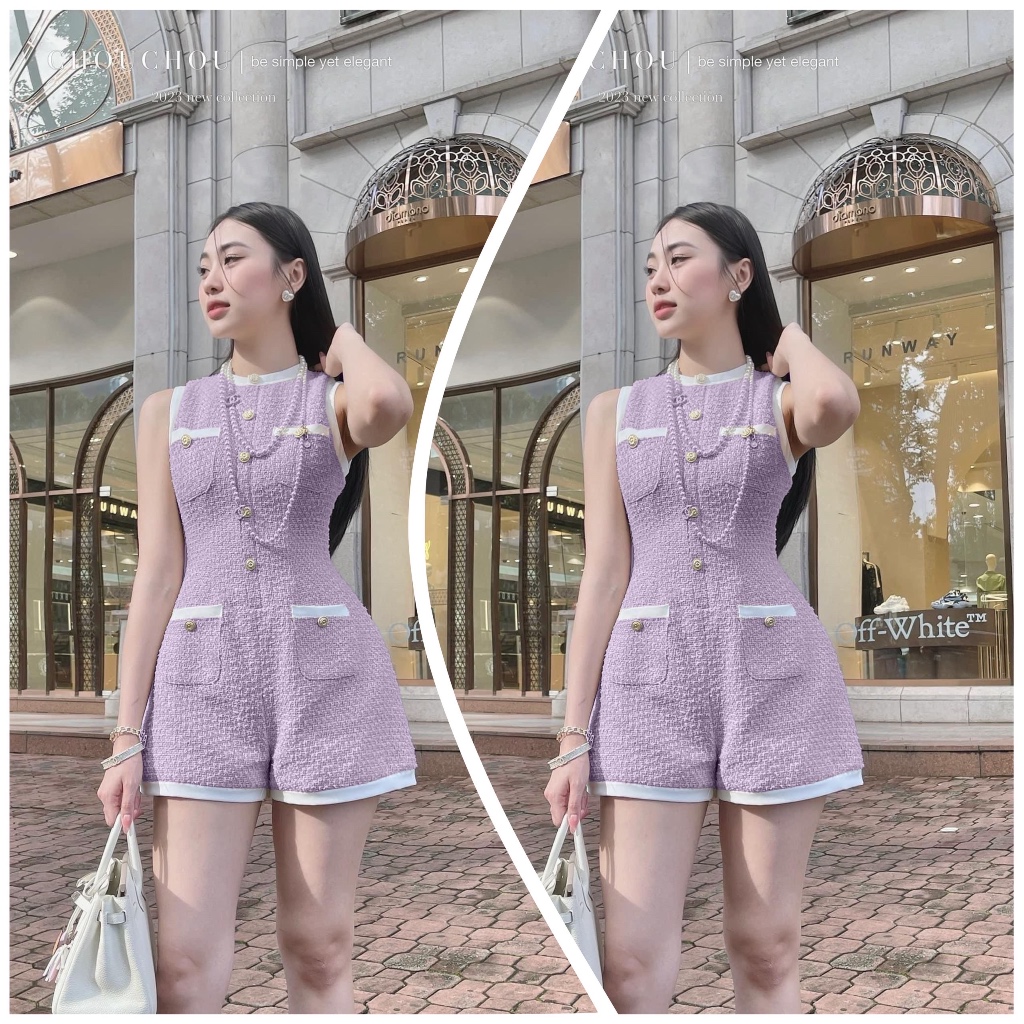 JUMPSUIT DẠ SHORT SÁT NÁCH