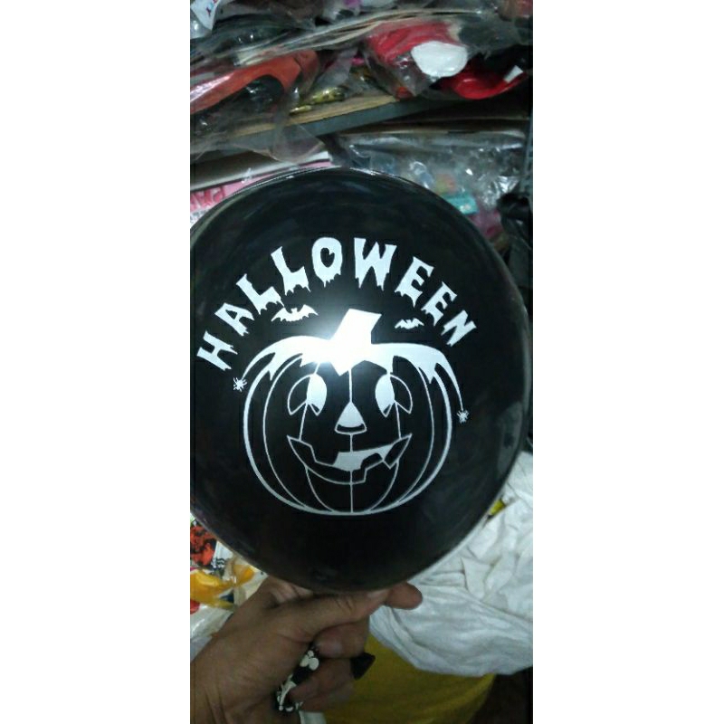 Bóng Bay Trang Trí Halloween size 10 inch in 5 mặt đẹp