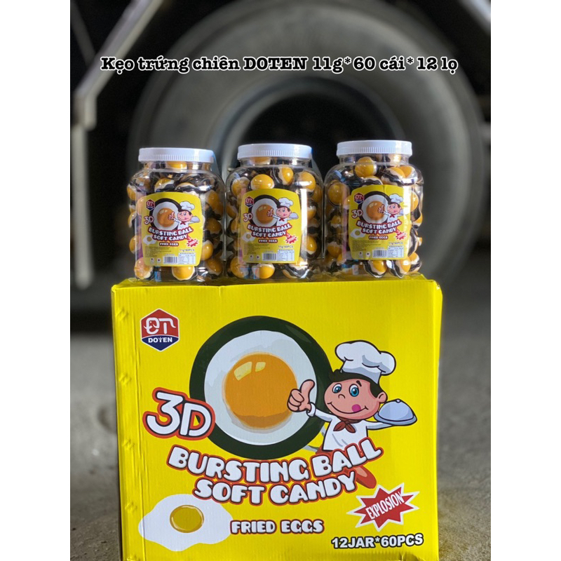 Combo 1 hủ kẹo dẻo mắt  có nhân  60viên mắt , dưa , dâu,vịt,nho,tru