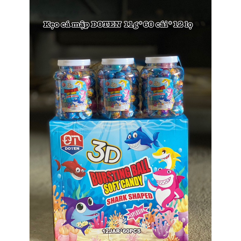 Combo 1 hủ kẹo dẻo mắt  có nhân  60viên mắt , dưa , dâu,vịt,nho,tru