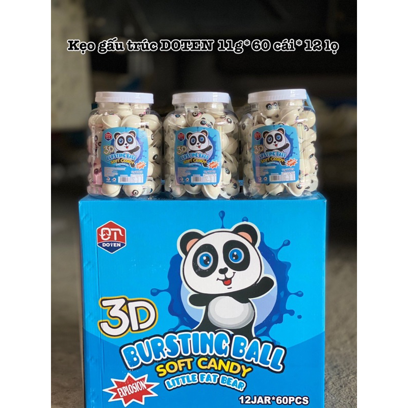 Combo 1 hủ kẹo dẻo mắt  có nhân  60viên mắt , dưa , dâu,vịt,nho,tru