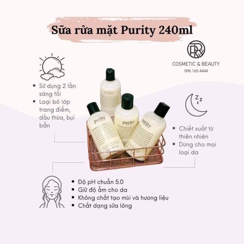 Sữa rửa mặt Philosophy 240ml date 2025