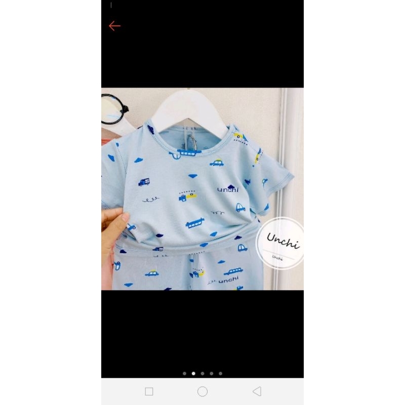 Bộ cộc tay unchi chất petit siêu mềm cho bé