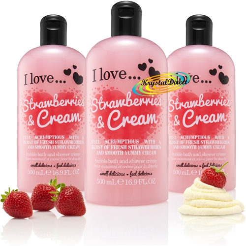 Sữa tắm I LOVE Hương thơm trái cây tự nhiên Hàng UK 500ml