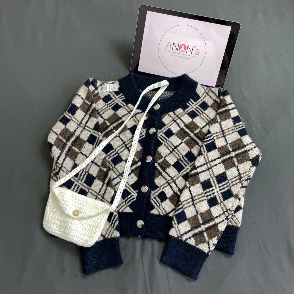 Cardigan Len Hàn Khoác Mùa Đông