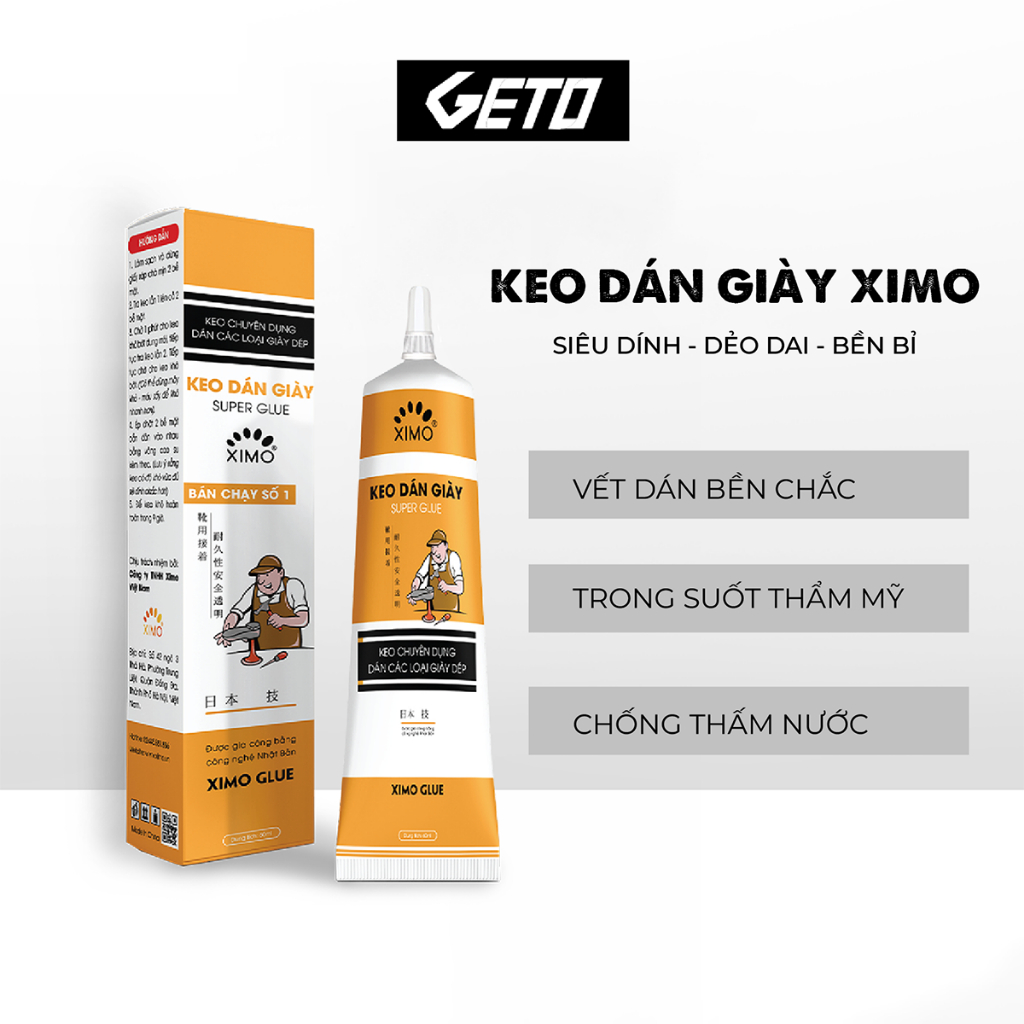Keo dán giày thể thao siêu dính dùng nhiệt trong suốt không tổn thương da XIMO KDG06