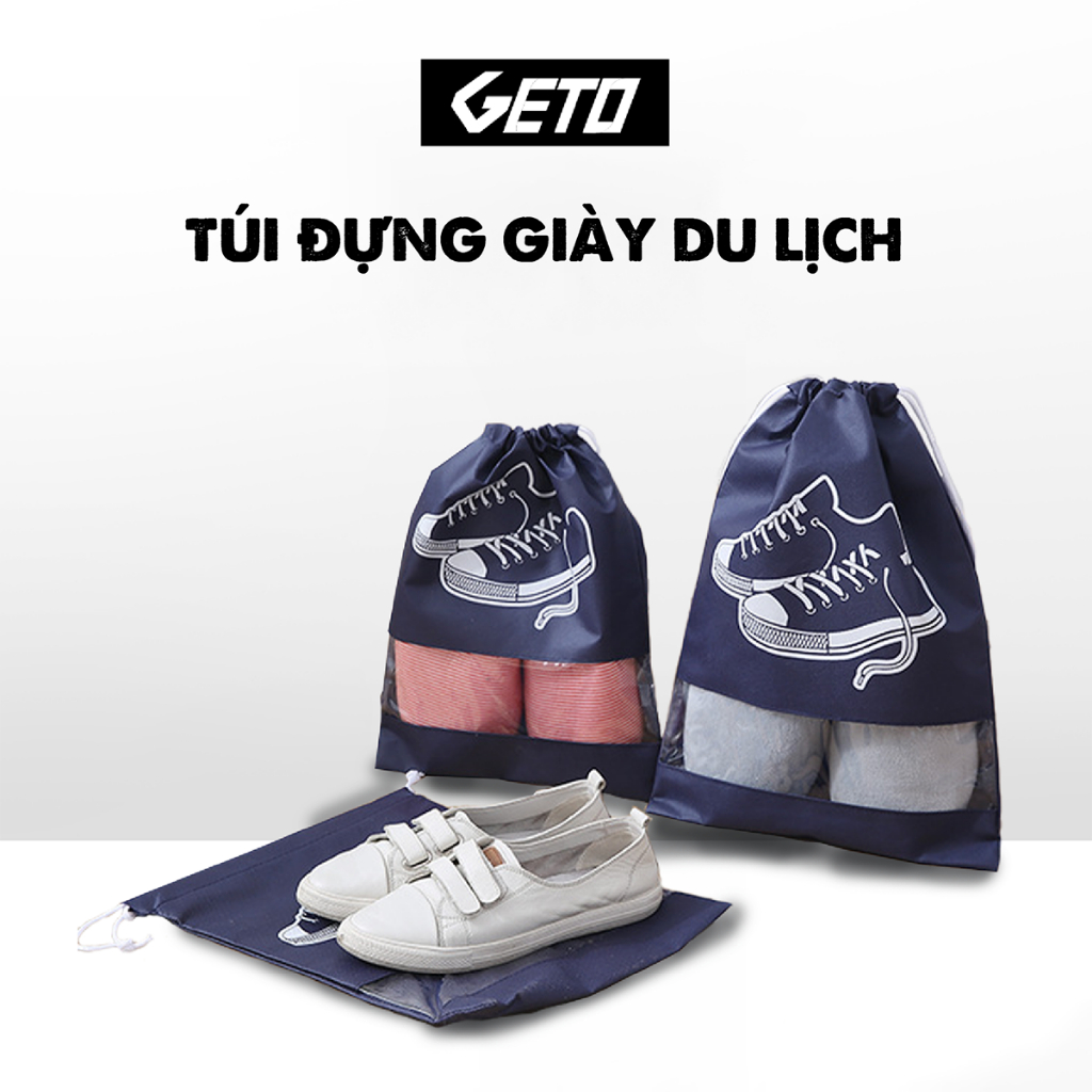 Túi Đựng Giày Hoạ Tiết Chống Bẩn Đi Du Lịch Tiện Lợi XIMO Bảo Vệ Giày (TDG01)