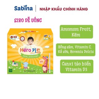 Siro HEROKID GOLD cho trẻ từ 1 tuổi  chậm lớn, còi xương, thiếu vitaminD 300g Date xa