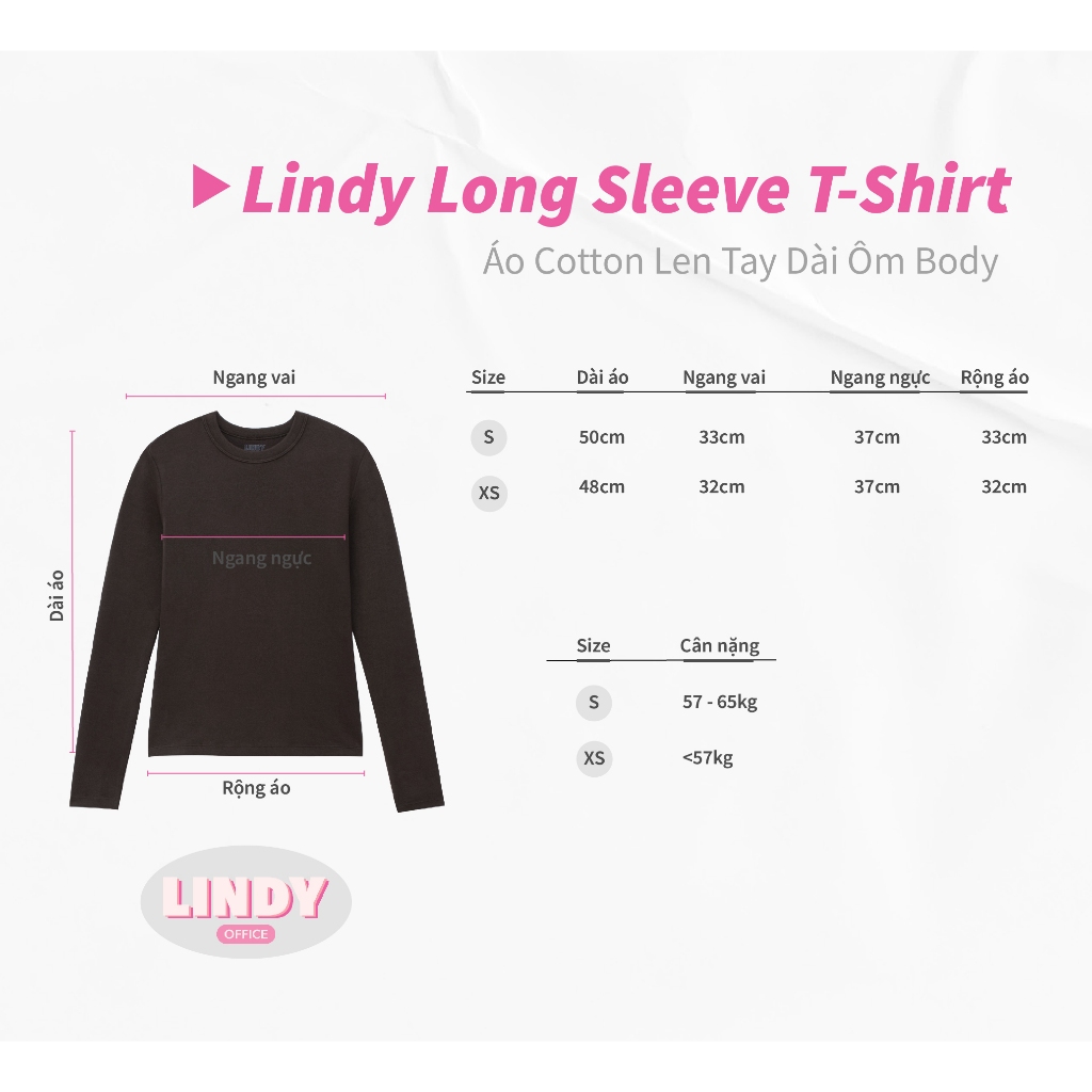 Áo Cotton Len Tay Dài Ôm Body - Lindy Long Sleeve T-Shirt