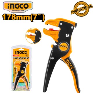 Kìm  tuốt dây điện cos đa năng cao cấp INGCO HWSP15608 cắt tuốt dây điện cáp mạng nối điện tử đường kính 0.5-6mm