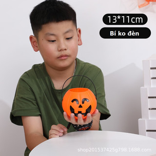 Giỏ bí ngô 11cm đựng kẹo halloween cho bé