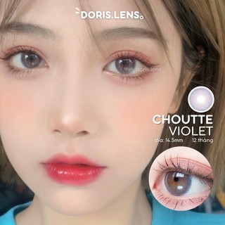 Kính Áp Tròng DORIS.LENS - CHOUTTE VIOLET Giãn To 14.5mm Lens Mắt Tím Sữa Tự Nhiên Hot Douyin 0 Đến 6 Độ Lệch Độ
