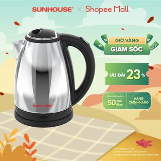 Ấm siêu tốc Inox 1.5L SUNHOUSE Happy Time HTD1055