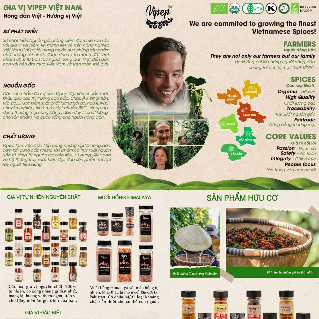 Gừng bột hữu cơ organics Farmer's Organics 40g